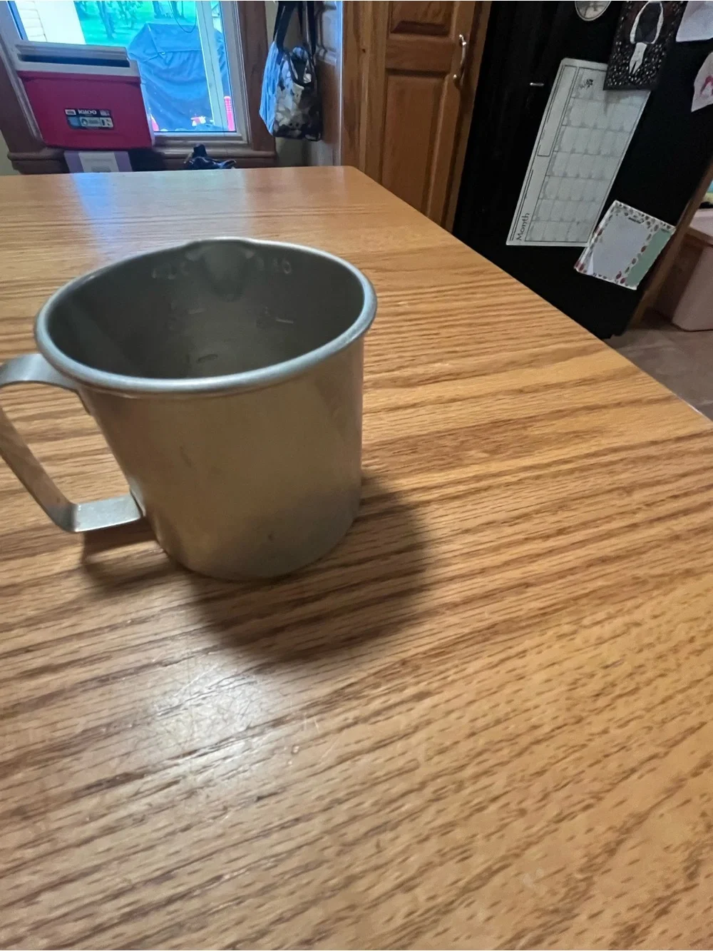 Vintage Aluminum Measuring Cup  Farm House Look 1 Cup measure capacity
